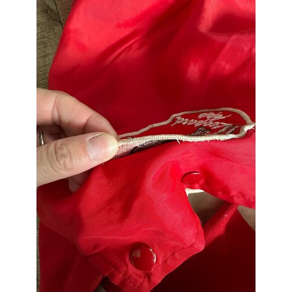 Vintage Admiral Sportswear Red Leopard App Embroidered Jacket Button Closure - Picture 3 of 12